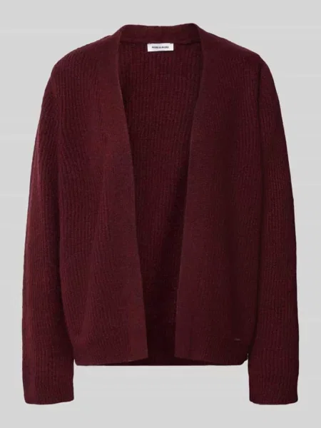 Kardigan o kroju regular fit w otwartym fasonie More & More czerwony