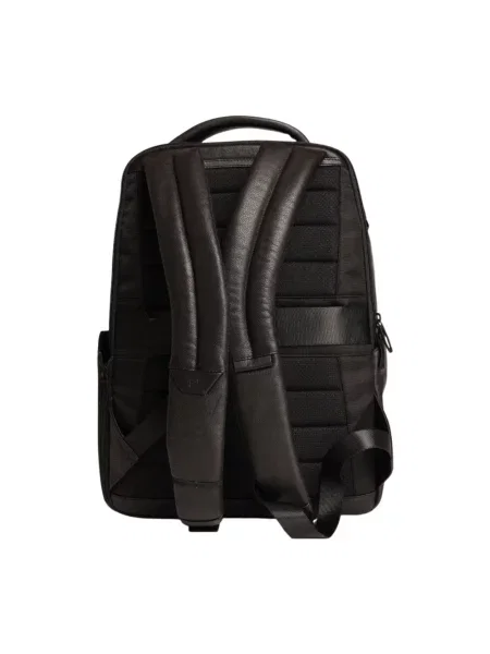 Torba na laptopa Piquadro skórzana czarna
