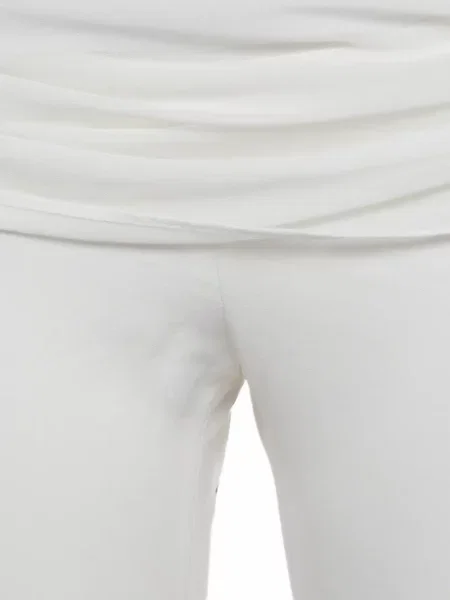 Pantaloni Cherie drapate alb