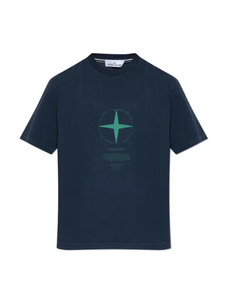 Koszulka Stone Island z kamieniami niebieska