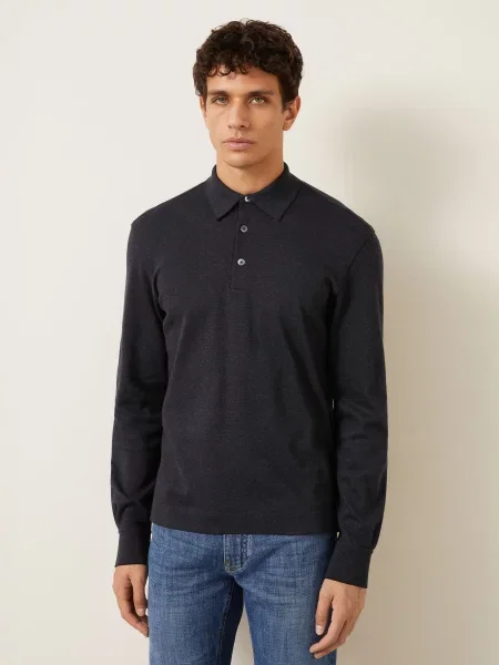 Zegna Žerzejová Polokošile tmavě modrá