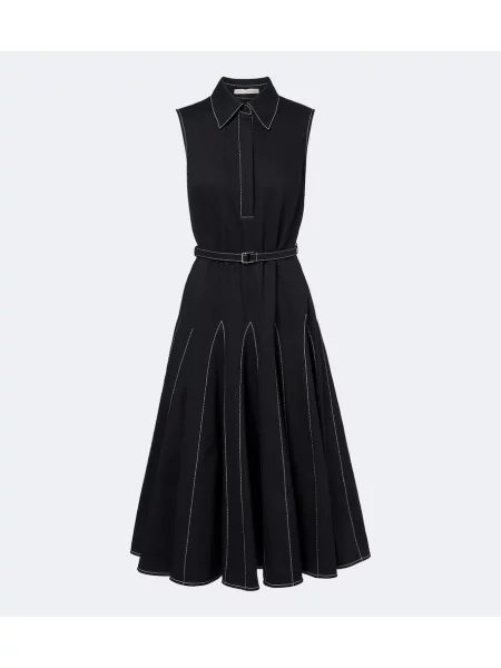 Rochie midi Emilia Wickstead din poplin negru