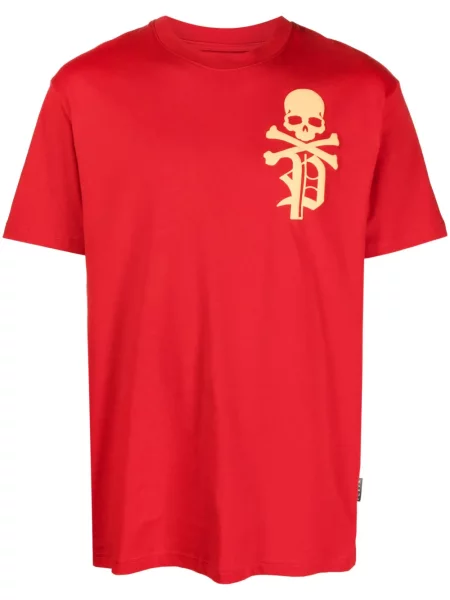 Tricou Philipp Plein cu imagine roșu