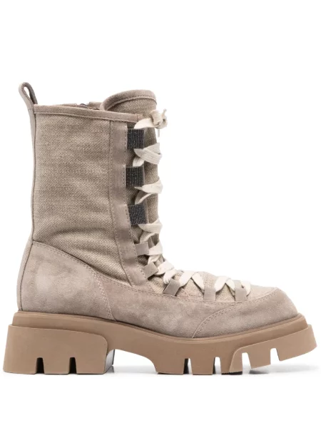 Botine Brunello Cucinelli din piele maro