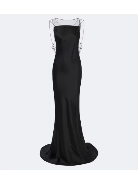 Pulover Maison Margiela din satin negru