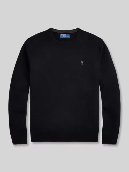 Polo Ralph Lauren Swetry Mężczyzna L Wełna Wełniany Sweter czarny