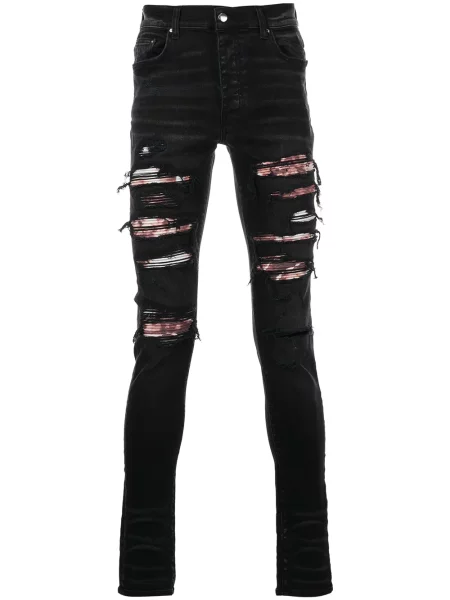 Skinny fit traperice Amiri s izrezima crna