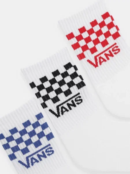 Vans Detské ponožky Classic Check Crew biela