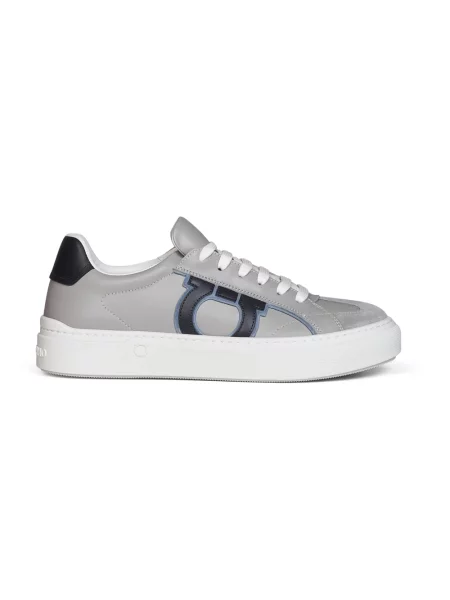 Sneakersy Ferragamo skórzane szare