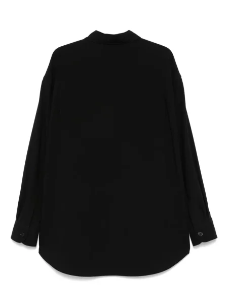 Cămașă Giorgio Armani de lână negru