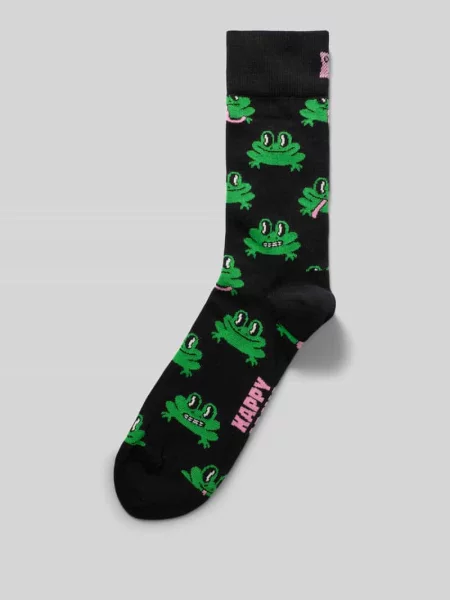 Skarpety Happy Socks z nadrukiem czarne
