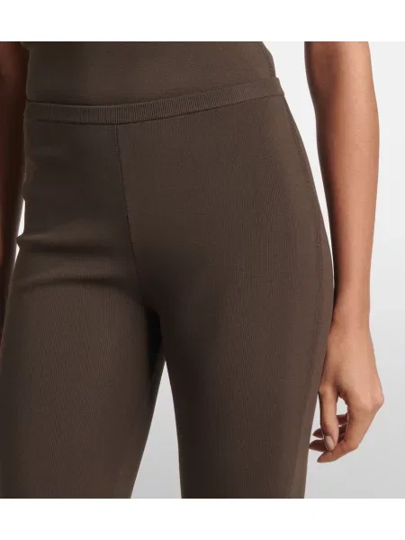 Pantaloni Toteme din jerseu maro