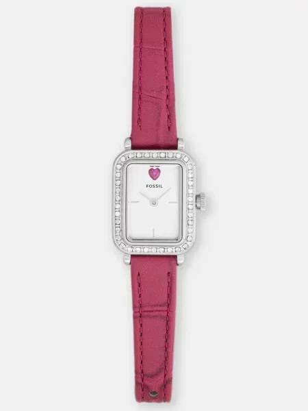 FOSSIL Ceas analogic RAQUEL roșu burgundy / argintiu roz