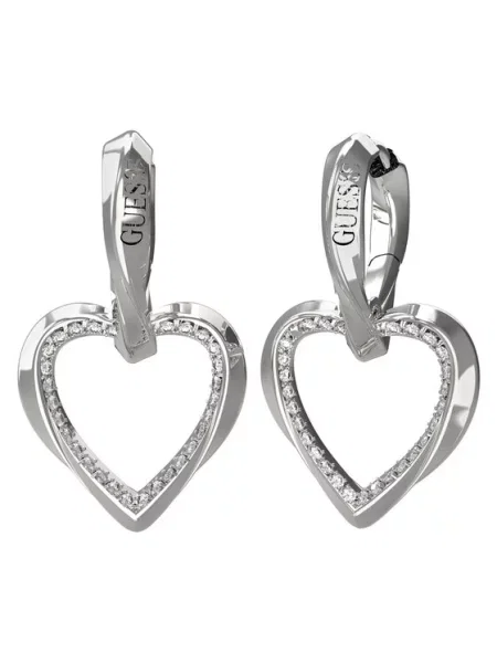 Σκουλαρίκια Guess Ασημί
