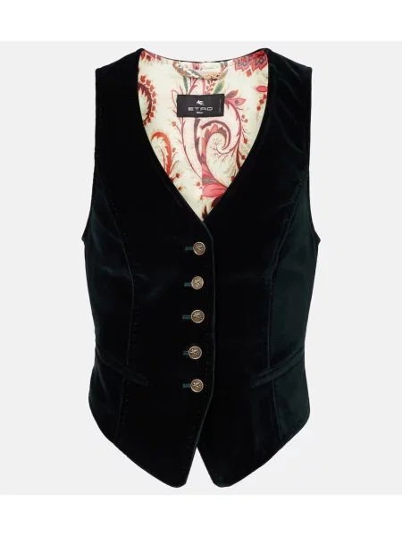 Vestă Etro de catifea verde