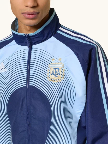Adidas Tréninková Bunda Afa Argentina 06 tmavě / zlatá / tmavě modrá