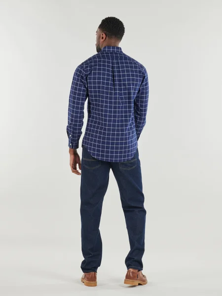 Oxford Polo Ralph Lauren din țesătură twill albastru