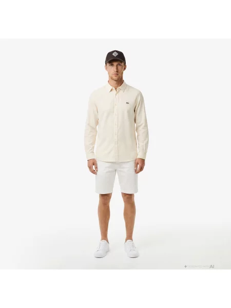 Lacoste Koszula O Kroju Regular Fit beżowy