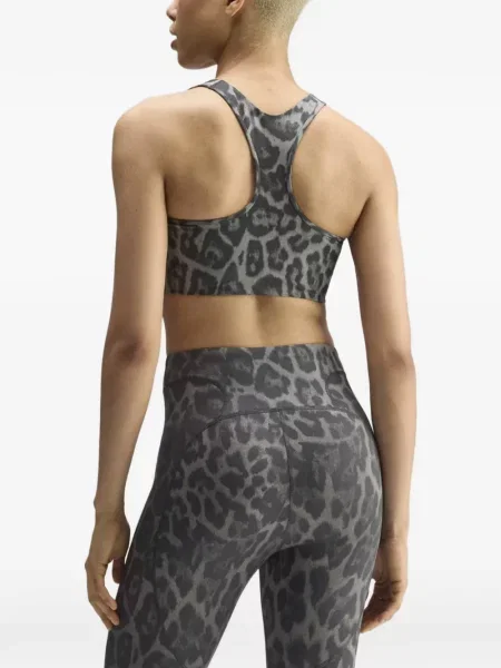 Raštuotas sportinė liemenėlė Adidas By Stella Mccartney leopardinis pilka