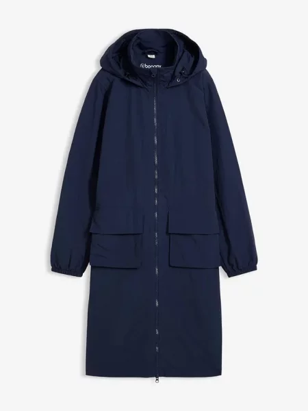 Lekka parka hydrofobowa niebieska