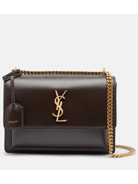 Geantă Saint Laurent din piele maro