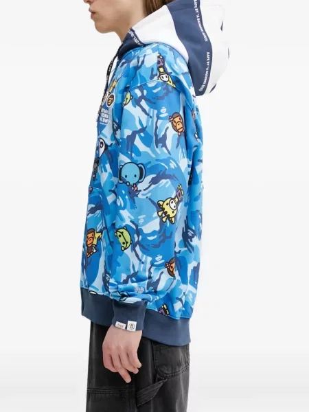 Bluza z kapturem dziecięca Aape By A Bathing Ape niebieska