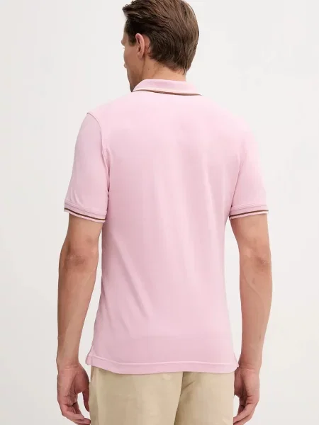 Однотонное поло United Colors Of Benetton розовое