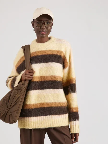 Monki Pulover kamela / chamois / temno rjava