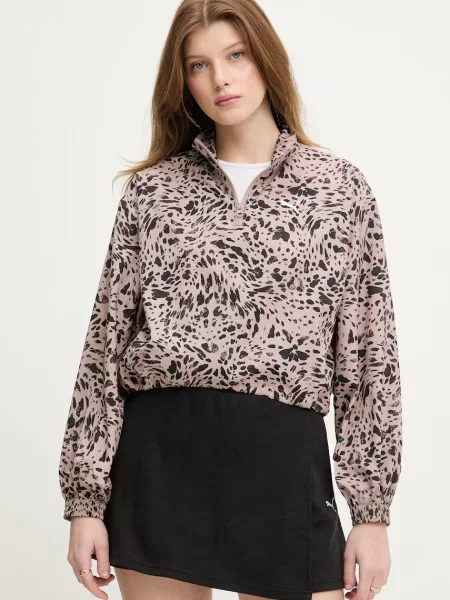 Puma hanorac damski Essential graphic animal maro