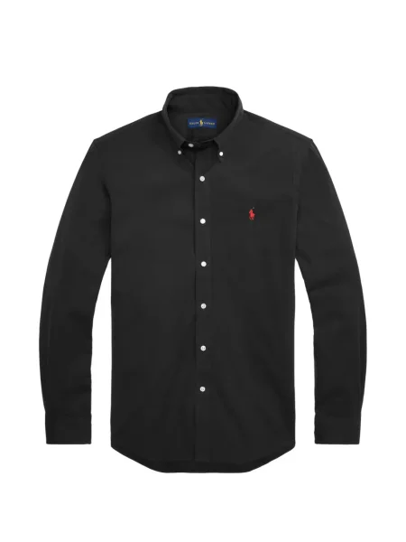 Matlasat tricou polo Polo Ralph Lauren cu decolteu rotund cu autograf roșu