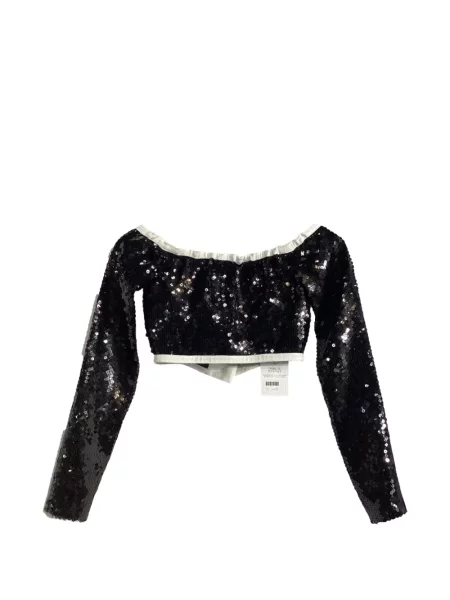Retro zkrácený top Giambattista Valli Vintage černý