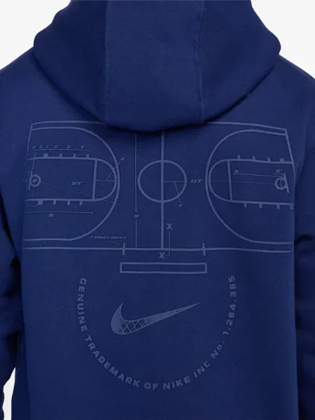 Lung tricou Nike cu buline din fleece negru