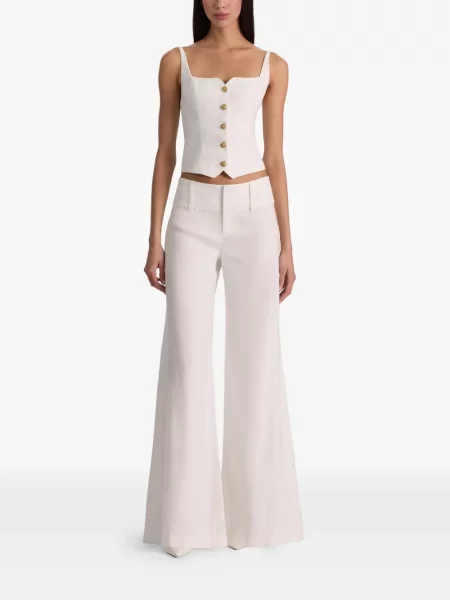 Pantaloni Alice + Olivia alb