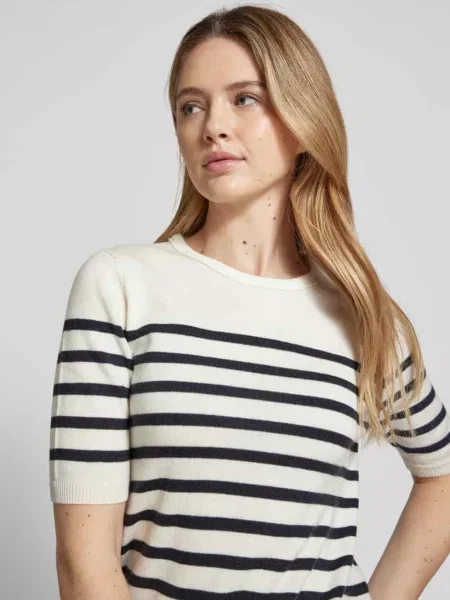 Sweter z dzianiny z rękawem o dł. model ‘ISOLA’ 0039 Italy biały