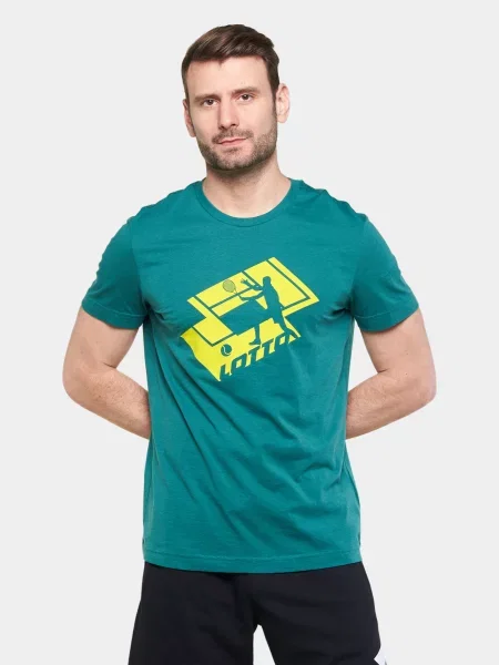 Футболка спортивна Lotto бавовна/поліестер зелений