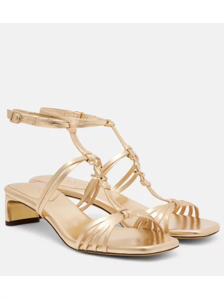 Sandale Jimmy Choo din piele auriu