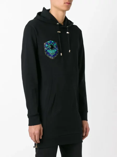 Hanorac cu glugă Balmain negru