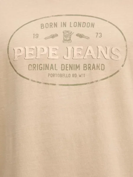 Футболка Pepe Jeans ANDER з принтом бежевий