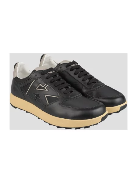 Sneakersy Kiton skórzane czarne