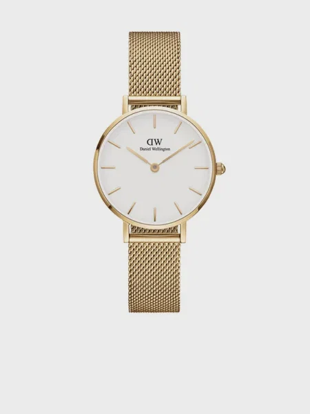 Daniel Wellington óra Petite 28 Evergold sárga női fehér