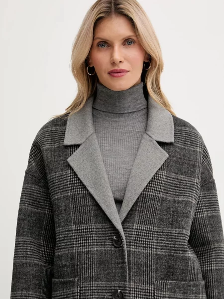 Двостороннє пальто з додаванням вовни United Colors of Benetton сірий