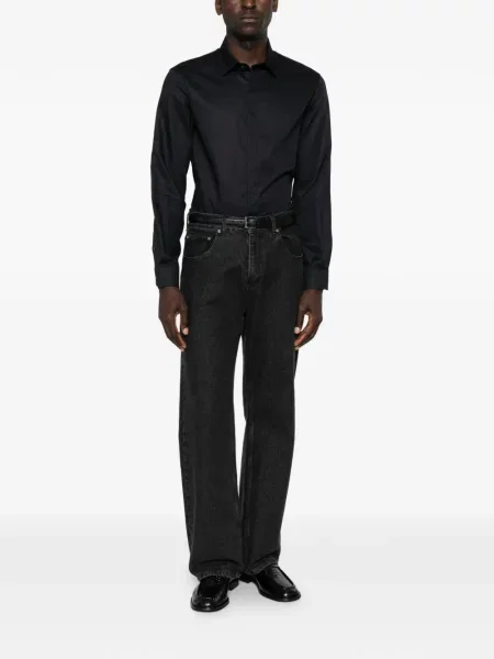 Cămașă Emporio Armani din jacard albastru