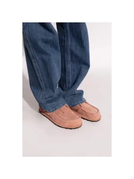 Birkenstock półbuty zamszowe Utti Lace różowe