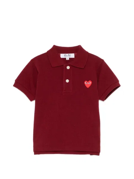 Koszulka polo dziecięca Comme Des Garcons Play czerwona