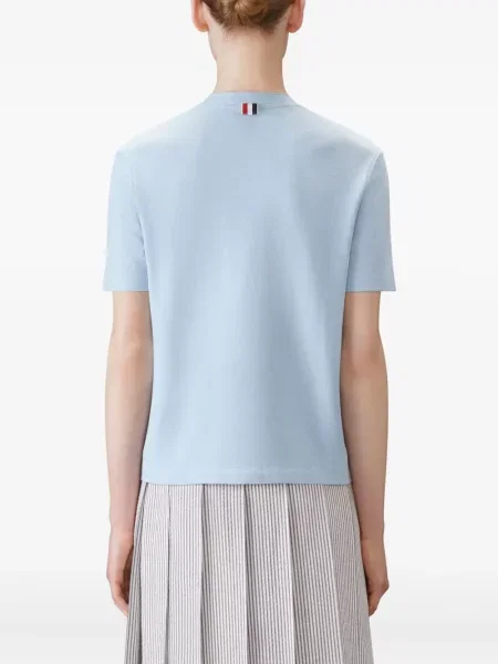 Tricou Thom Browne cu dungi albastru