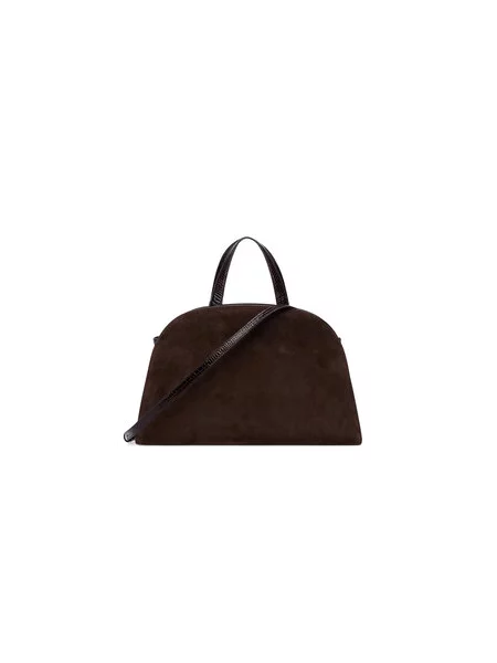 Kabelka Tory Burch Romy Suede Bauletto Tmavo hnedá