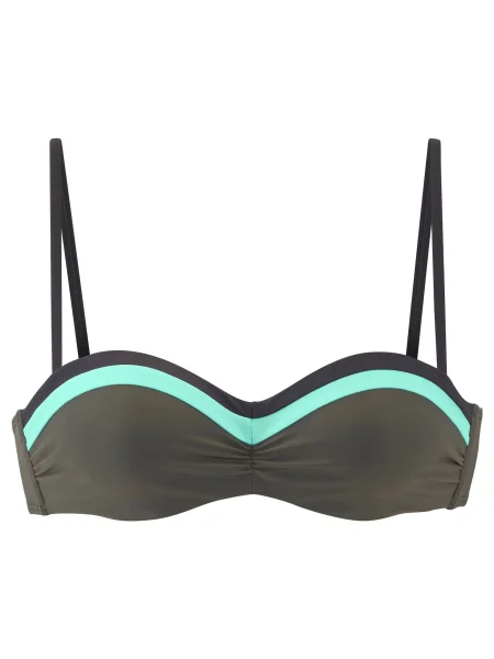 S.Oliver Sutien costum de baie Mix-Kini turcoaz / oliv negru