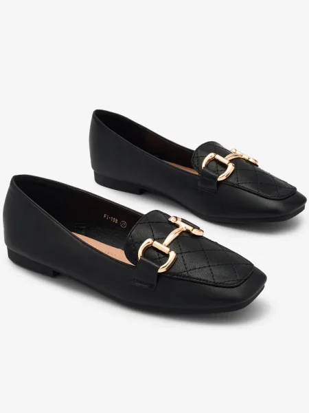 Prošívané mokasíny Resti černé