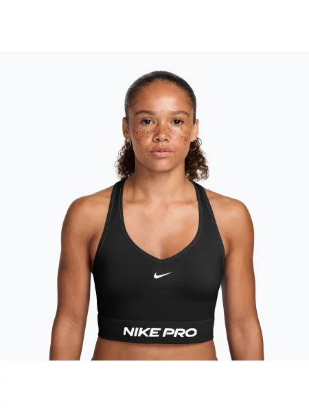 Tricou de antrenament pentru femei Nike Pro Seamless Dri-Fit black/white alb