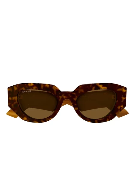 Ochelari de soare Gucci Eyewear cu imprimeu geometric maro